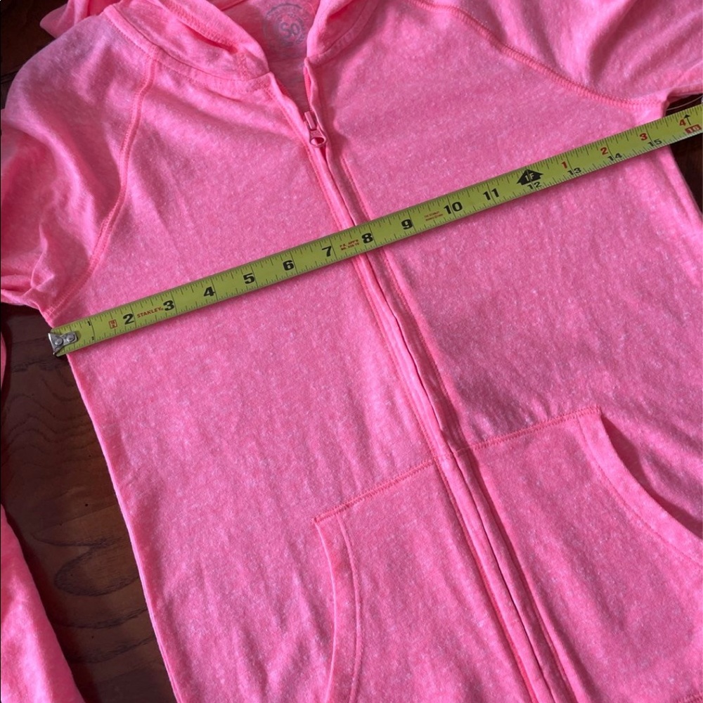 NEW SO Girls Full Zip Hoodie Lightweight T-Shirt Material Size 12 *READ* - Picture 11 of 12